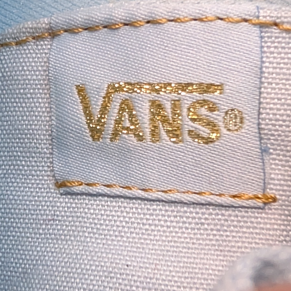 Vans Ward Lo Powder Blue EUC Low Top Women's Size 9.5 Gold Trainer Sneakers - Picture 12 of 14